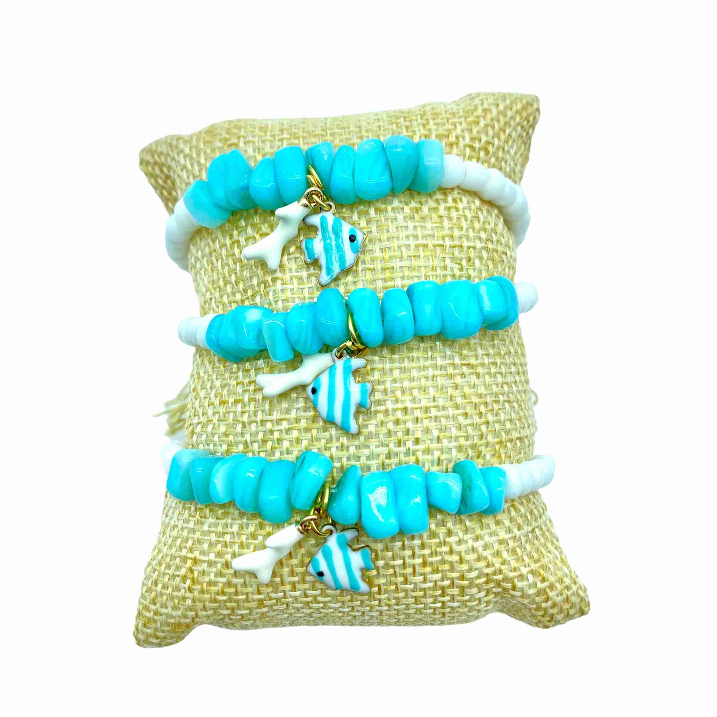 Pulsera Pez Azul y Blanco